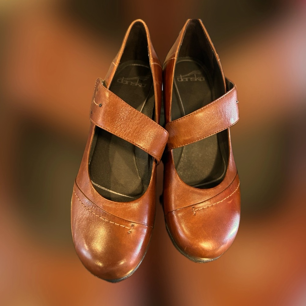 Dansko Leather Mary Jane Wedges - size 41